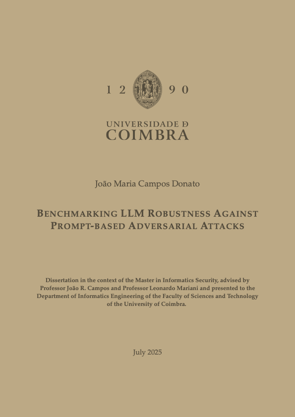 Master's Thesis: Benchmarking LLM Robustness Against Prompt-based Adversarial Attacks